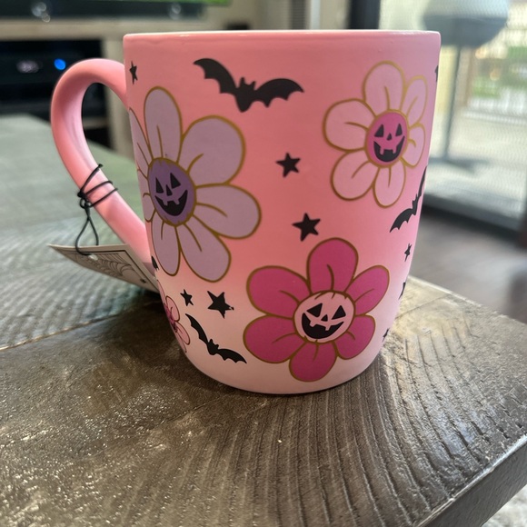 Cobwebs and Cauldrons Other - NWT Pink Spooky Flower Mug